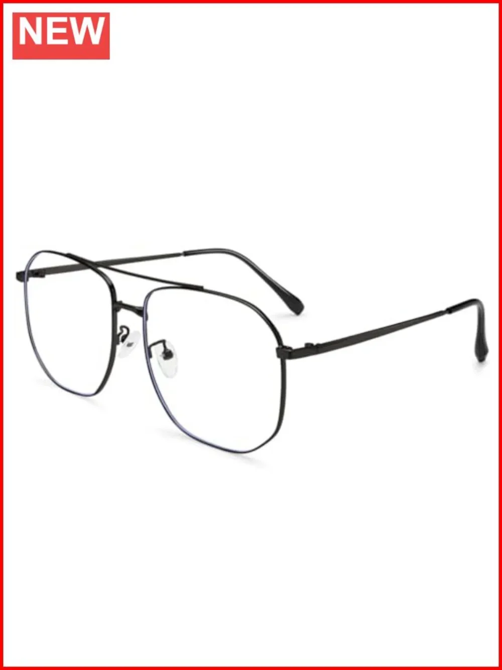 Retro Blue Light Blocking Glasses Computer Eyeglasses Metal Frame Unisex